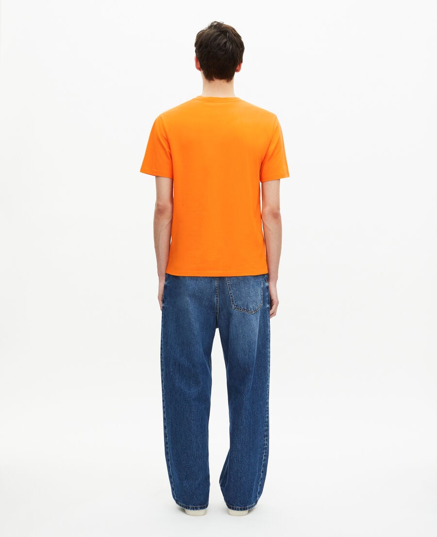 The Kooples MEN ORANGE t-shirt with orange screen printing