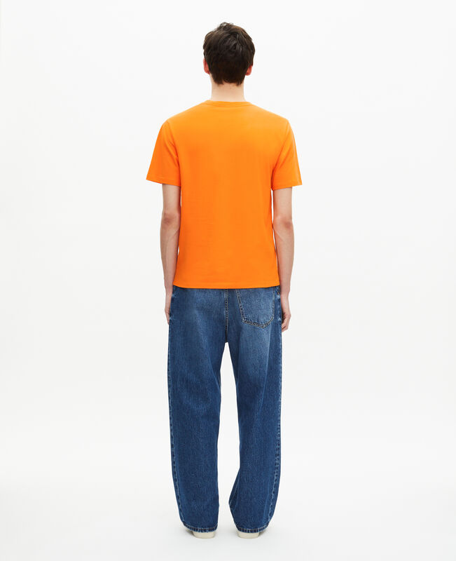 The Kooples HOMME ORANGE t-shirt avec sérigraphie orange