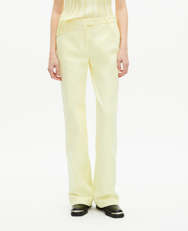 The Kooples FEMME YELLOW pantalon costume en coton bleu