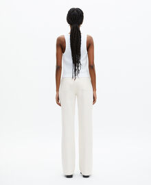 The Kooples FEMME ECRU pantalon large en coton ecru