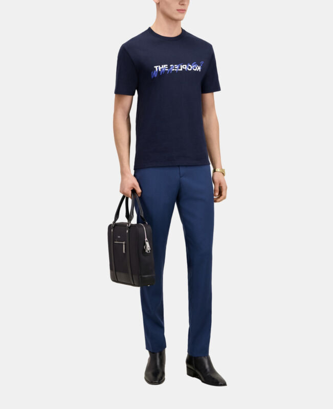 The Kooples HOMME BLACK porte-documents en cuir et fibre nylon noir