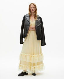 The Kooples FEMME LIGHT YELLOW robe longue en tulle jaune