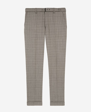 The Kooples MEN BEIGE MELANGE prince of wales beige wool suit pants