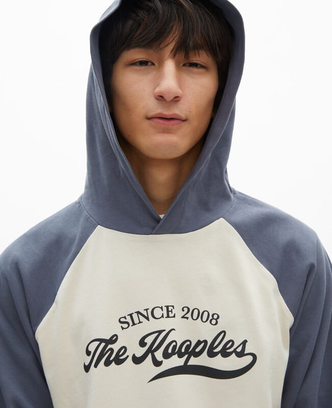 The Kooples HOMME BEIGE GREY t-shirt manches longues avec logo beige