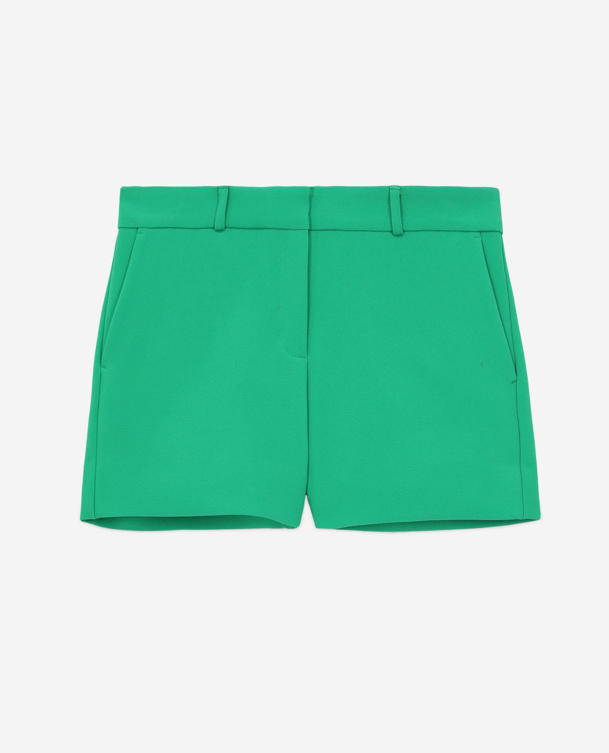 Short tailleur vert en crêpe, GREEN, hi-res image number null