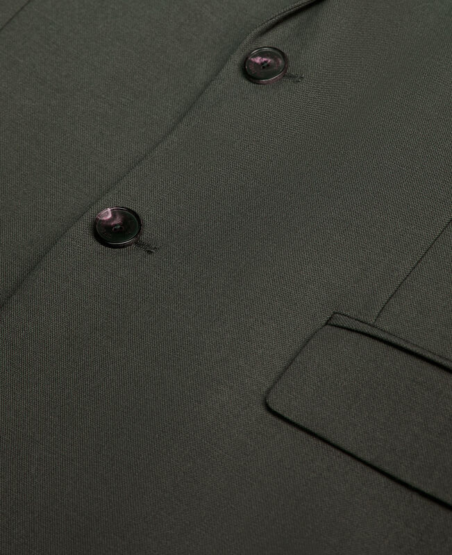 The Kooples HOMME KAKI veste de costume en laine kaki coupe ajustée