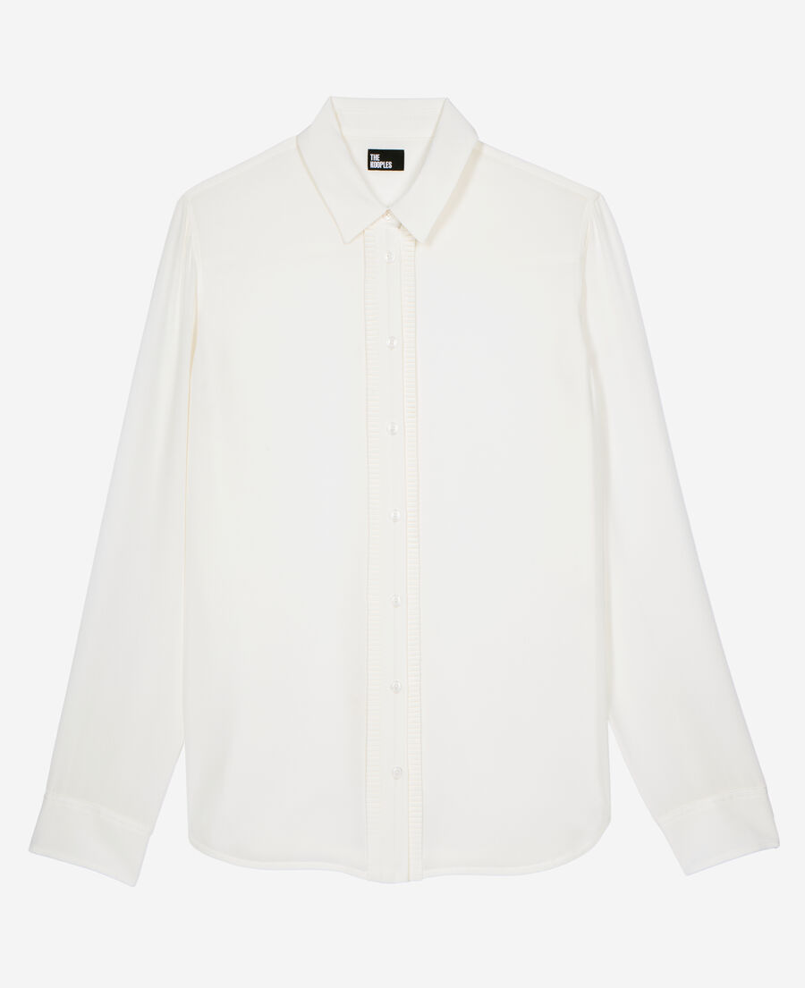 The Kooples FEMME ECRU chemise en soie écrue