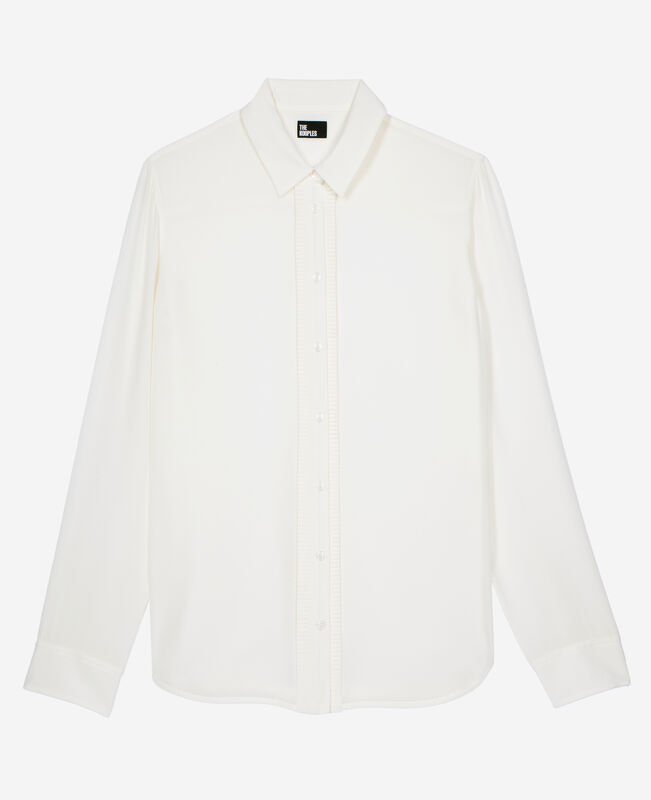 The Kooples FEMME ECRU chemise en soie écrue