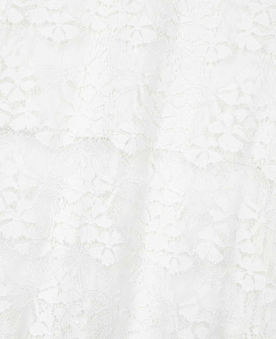 The Kooples FEMME ECRU jupe longue en dentelle écrue