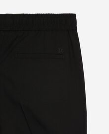The Kooples HOMME BLACK pantalon élastiqué droit en laine noir