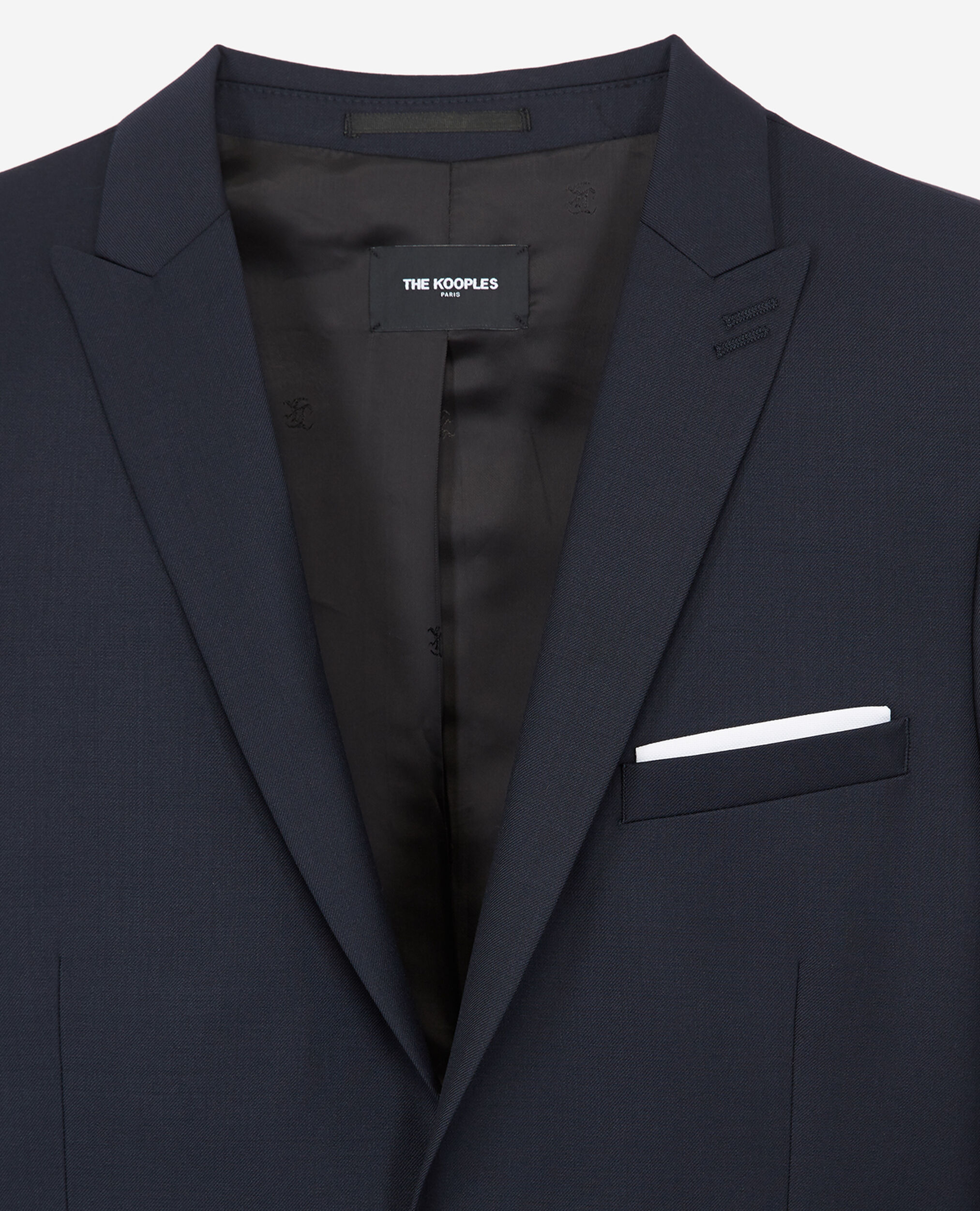 Veste de costume en laine bleu marine coupe ajustée, DARK NAVY, hi-res image number null