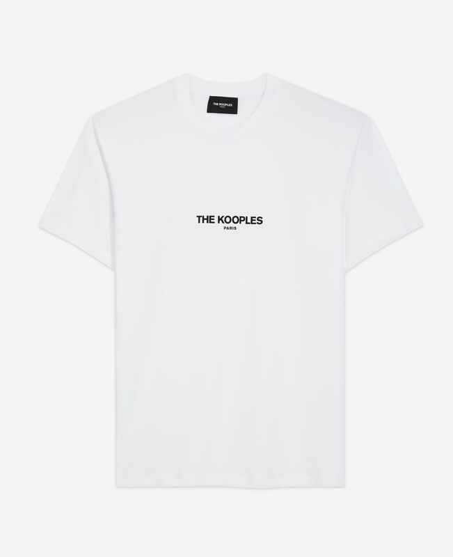 The Kooples HOMME WHITE t-shirt avec logo blanc