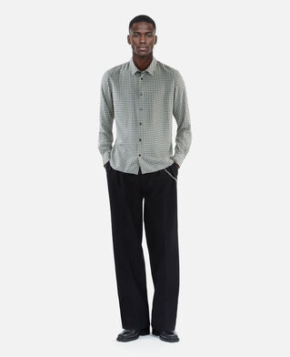 The Kooples MEN BLACK WHITE floral print shirt