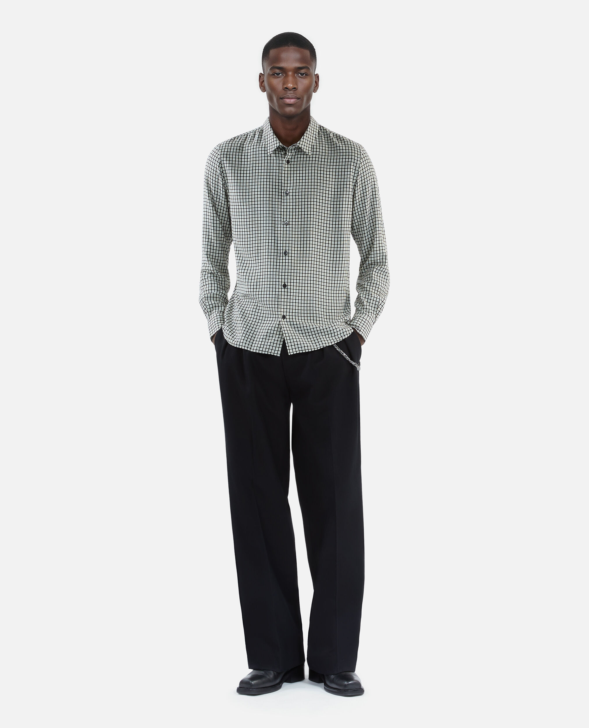 Chemise imprimé fleuri, BLACK WHITE, hi-res image number null