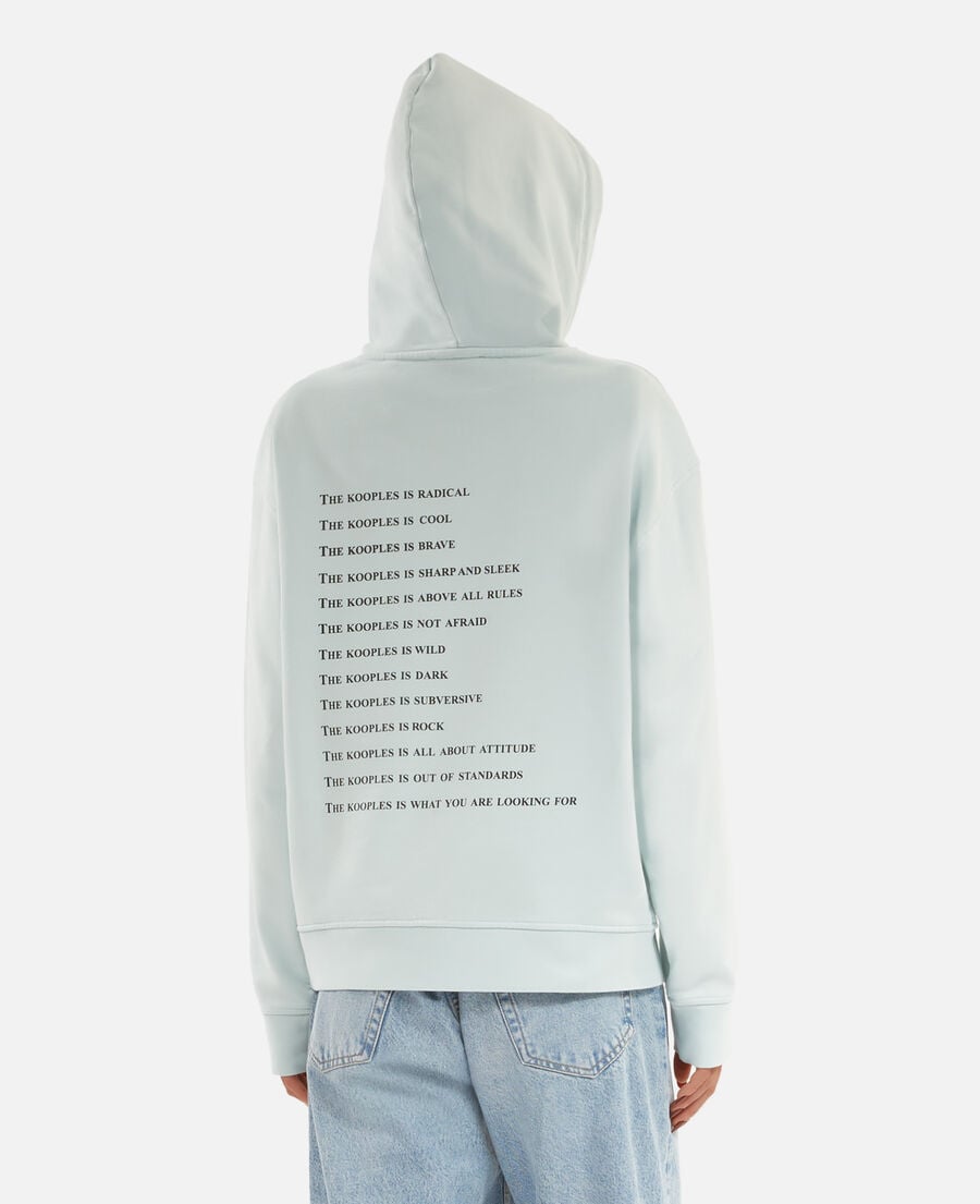 The Kooples FEMME BABY BLUE sweatshirt à capuche what is bleu clair