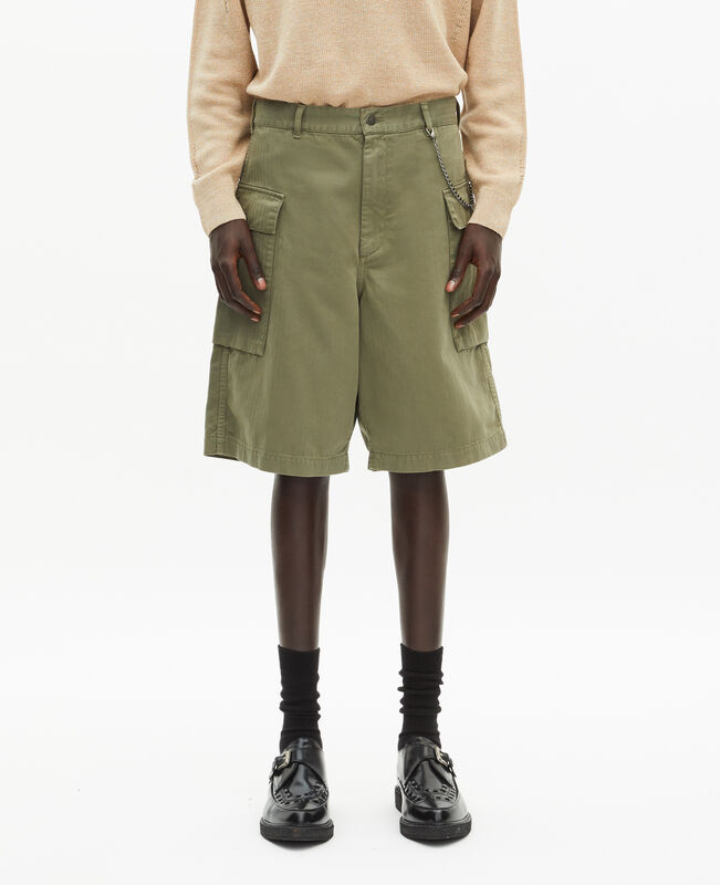 The Kooples HOMME KAKI bermuda cargo kaki