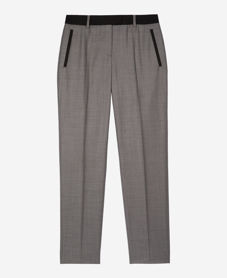 The Kooples WOMEN DARK GREY grey tailored pants
