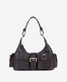 The Kooples FEMME BROWN sac amelia en cuir grainé marron