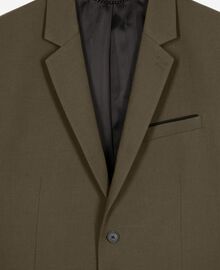 The Kooples HOMME KAKI veste de costume en coton - lin kaki