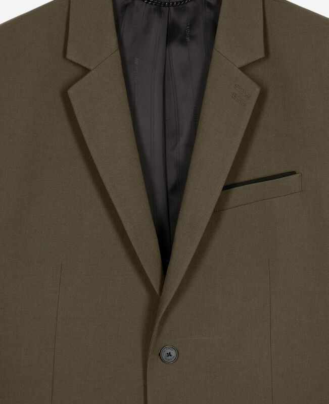 The Kooples HOMME KAKI veste de costume en coton - lin kaki