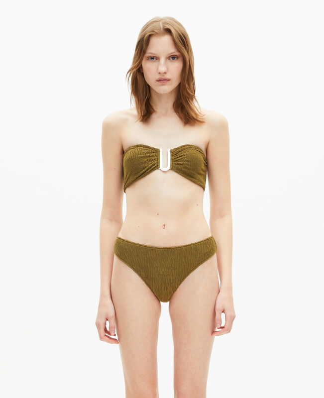 The Kooples FEMME KAKI haut de maillot de bain the kooples x luz bandeau kaki
