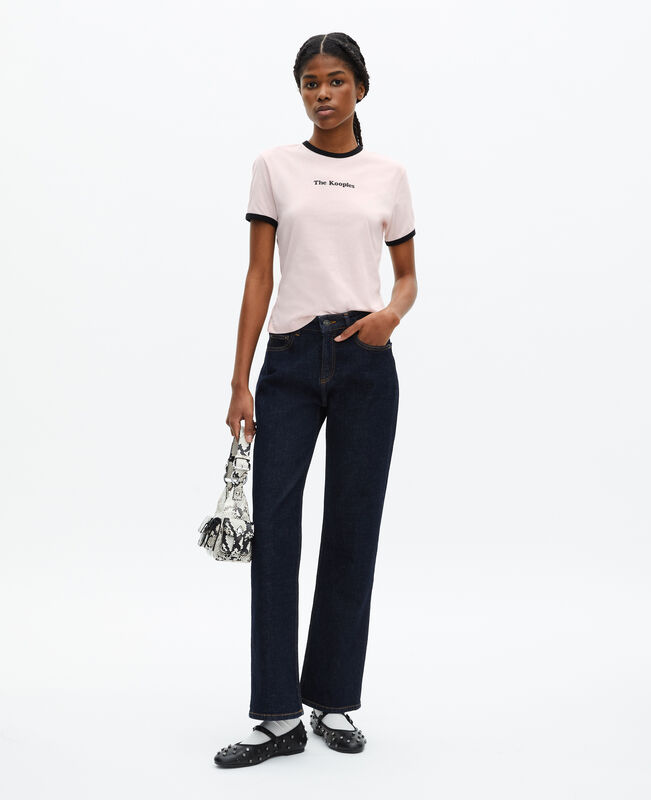 The Kooples FEMME LILA t-shirt avec sérigraphie rose pâle