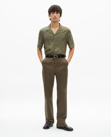 The Kooples HOMME BROWN pantalon droit marron