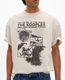 The Kooples HOMME LIGHT GREY t-shirt avec sérigraphie gris