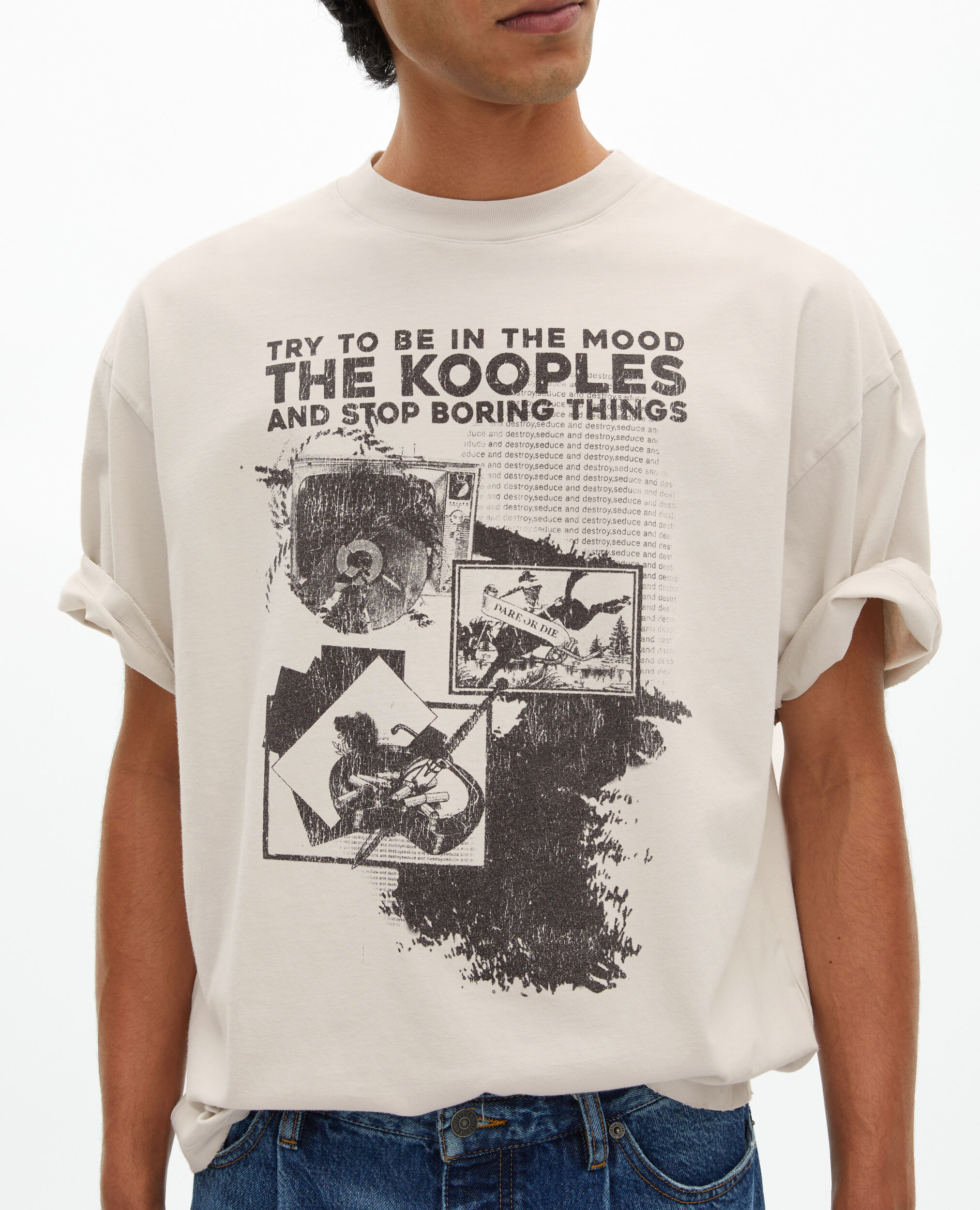 T-shirt avec sérigraphie gris, LIGHT GREY, hi-res image number null
