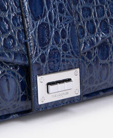 The Kooples FEMME BLUE sac en cuir embossé bleu