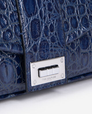 The Kooples DAMEN BLUE blaue geprägte ledertasche