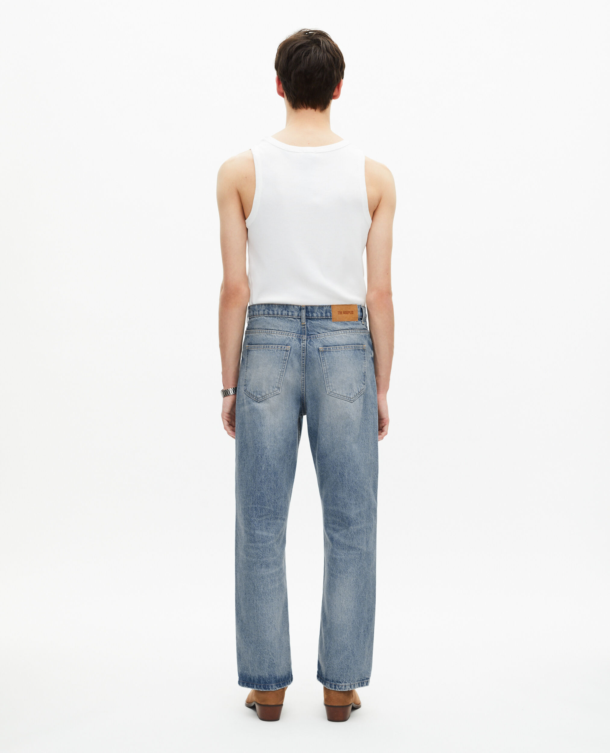 Jean droit bleu, BABY BLUE, hi-res image number null