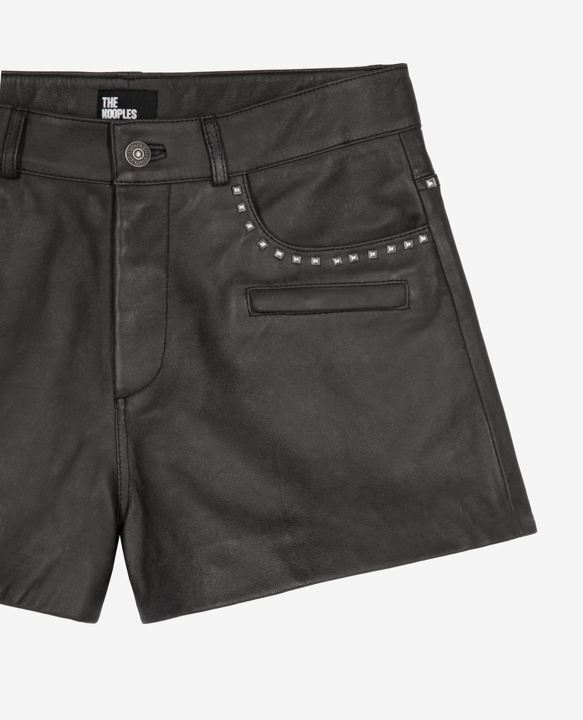 Short en cuir noir, BLACK STONE, hi-res image number null
