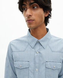 The Kooples HOMME BABY BLUE chemise en denim bleu clair