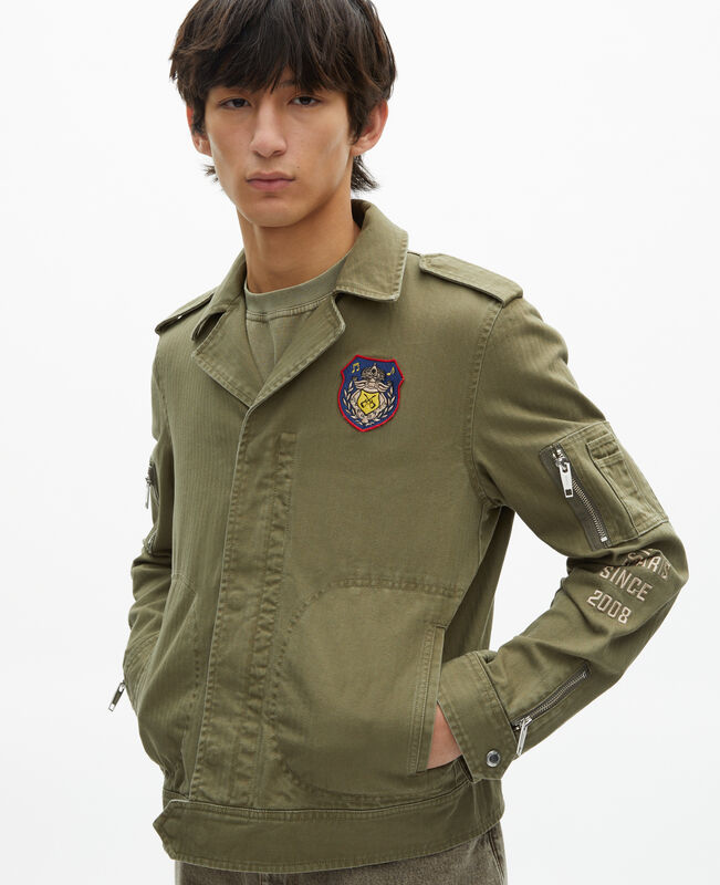 The Kooples HOMME KAKI blouson style officier kaki