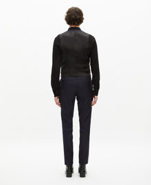 The Kooples HOMME DARK NAVY gilet de costume en laine bleu marine