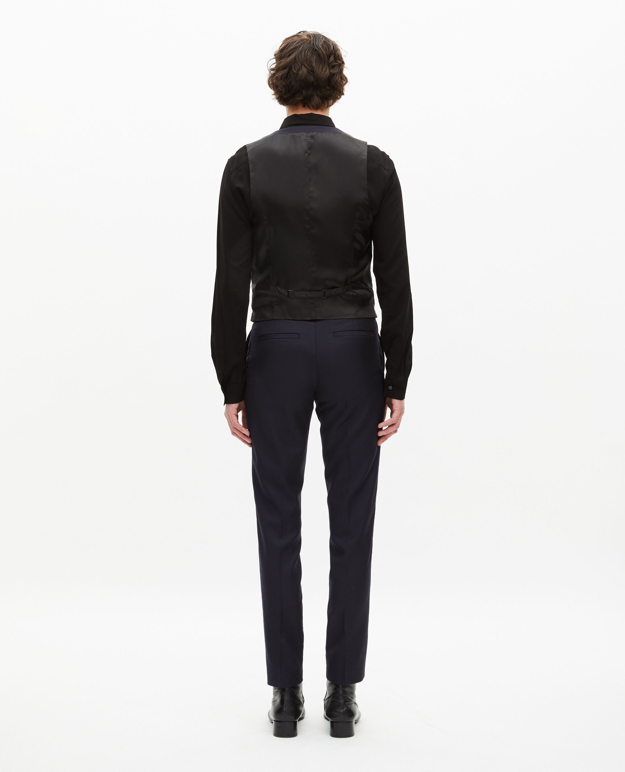 Gilet de costume en laine bleu marine, DARK NAVY, hi-res image number null