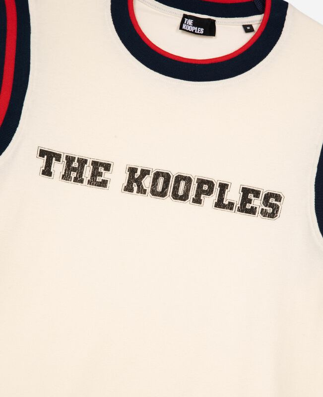 The Kooples HOMME ECRU t-shirt avec logo écru