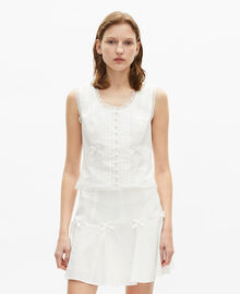 The Kooples FEMME ECRU top avec dentelle écru