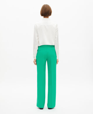 The Kooples WOMEN GREEN green crepe tailored pants