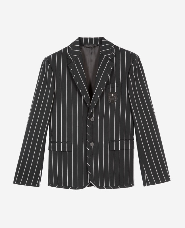 The Kooples HOMME BLACK WHITE veste à rayures noire