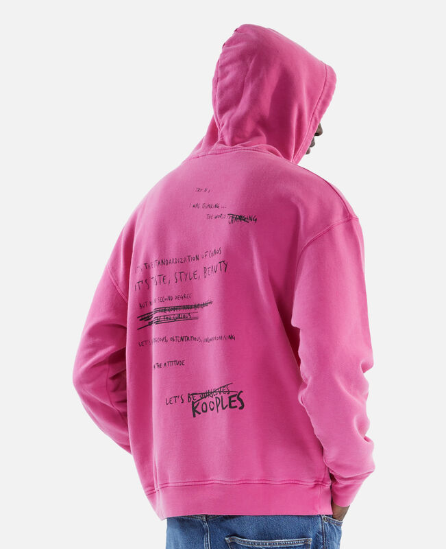 The Kooples HOMME FUSHIA sweatshirt à capuche what is rose