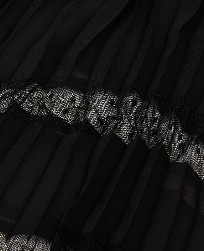 The Kooples FEMME BLACK robe longue plissée noire