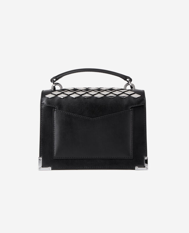 The Kooples FEMME BLACK sac emily small en cuir noir avec clous 