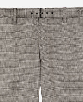 The Kooples MEN BEIGE MELANGE prince of wales beige wool suit pants