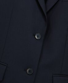 The Kooples FEMME NAVY veste tailleur en laine coupe cintrée bleu marine
