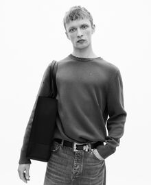 The Kooples HOMME KAKI pull avec détails ajourés kaki