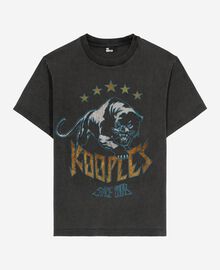 The Kooples FEMME BLACK WASHED t-shirt avec sérigraphie noir délavé
