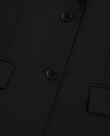 The Kooples FEMME BLACK veste tailleur en laine coupe cintrée noire