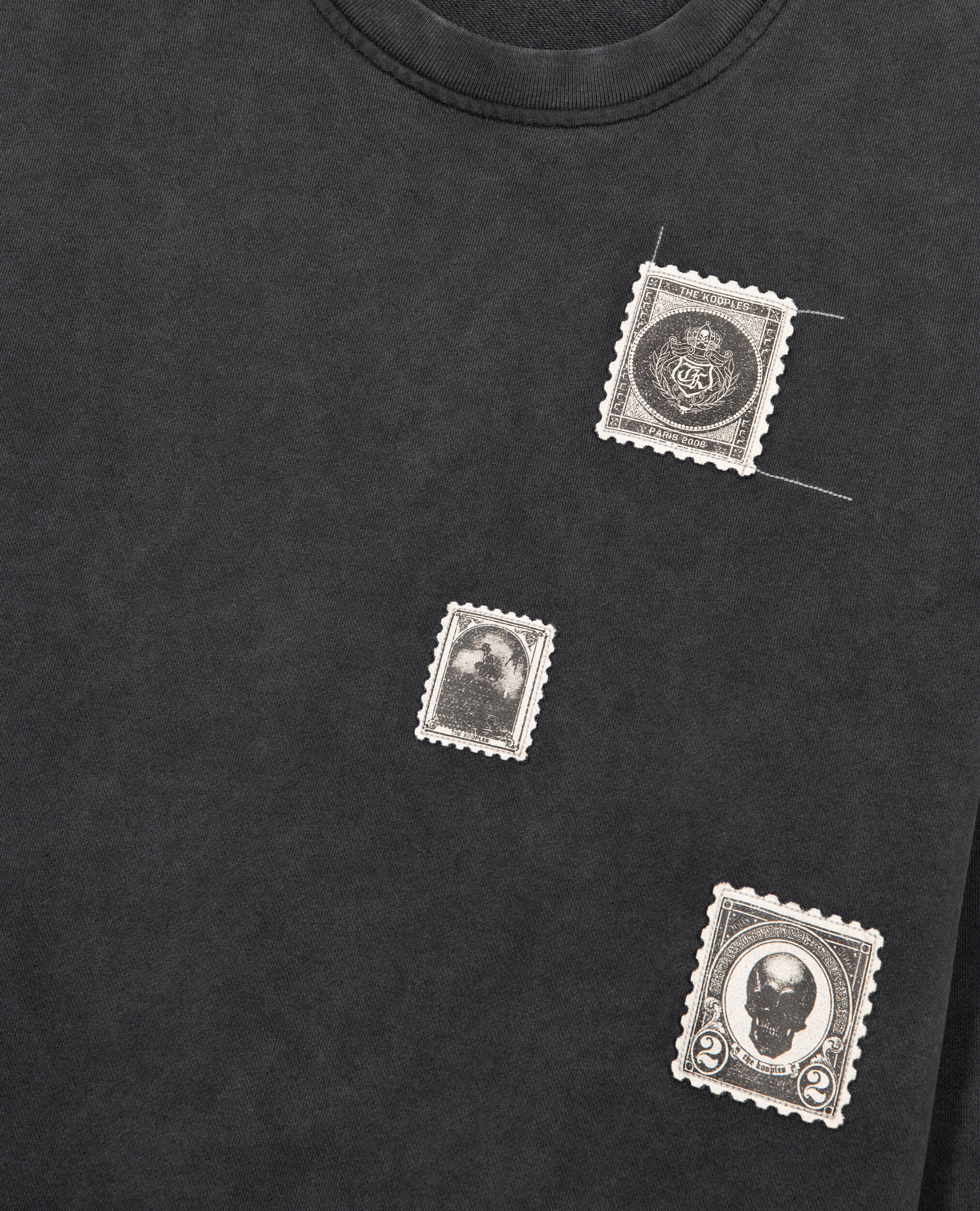 Sweatshirt avec patchs noir délavé, BLACK WASHED, hi-res image number null